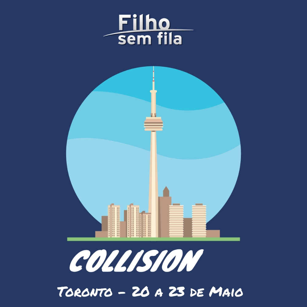 Filho sem Fila no Collision, em Toronto.